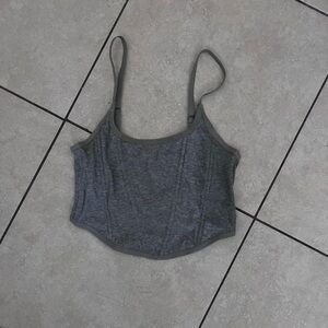 Heather grey corset top